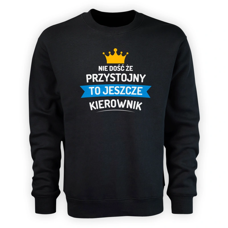 Przystojny Kierownik - Męska Bluza Czarna