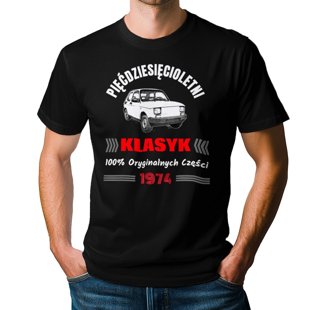 50 Letni Klasyk 1973 Rok - Męska Koszulka Czarna