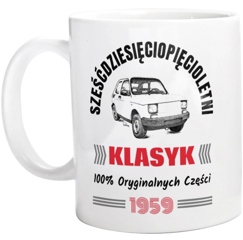 65 Letni Klasyk 1958 Rok - Kubek Biały