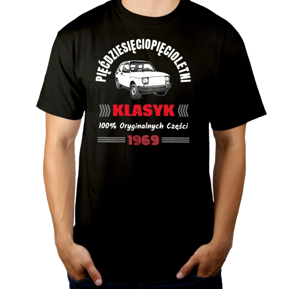 55 Letni Klasyk 1968 Rok - Męska Koszulka Czarna