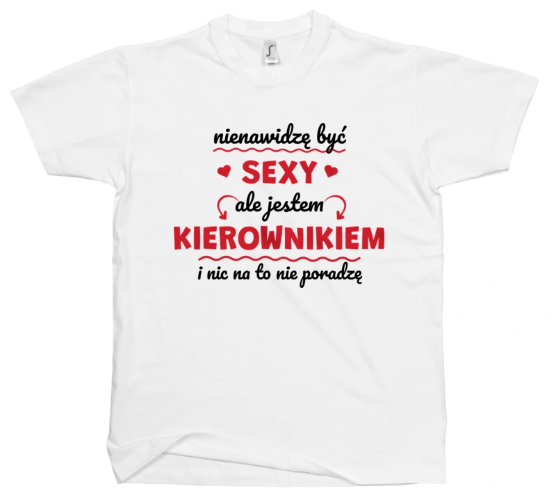 Sexy Kierownik - Męska Koszulka Biała