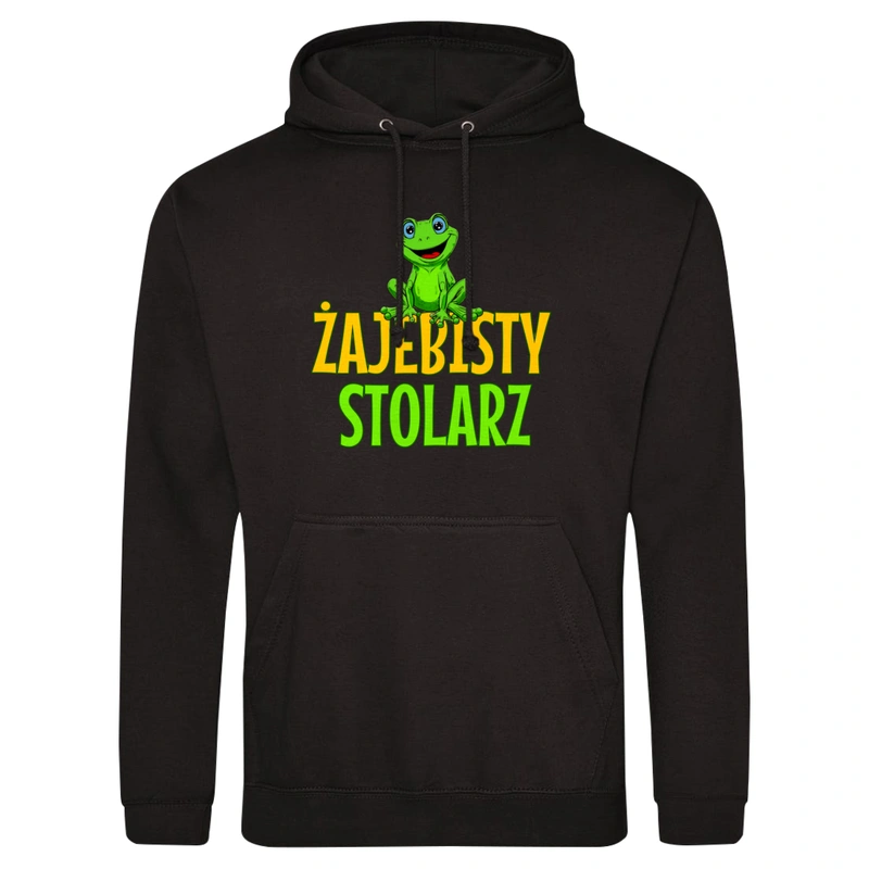 Żajebisty Stolarz - Męska Bluza z kapturem Czarna