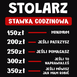 Stawka Godzinowa Stolarz - Męska Bluza Czarna