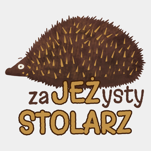 Zajeżysty Stolarz Jeż Super - Męska Koszulka Biała