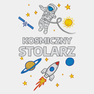 Kosmiczny Stolarz - Męska Koszulka Biała