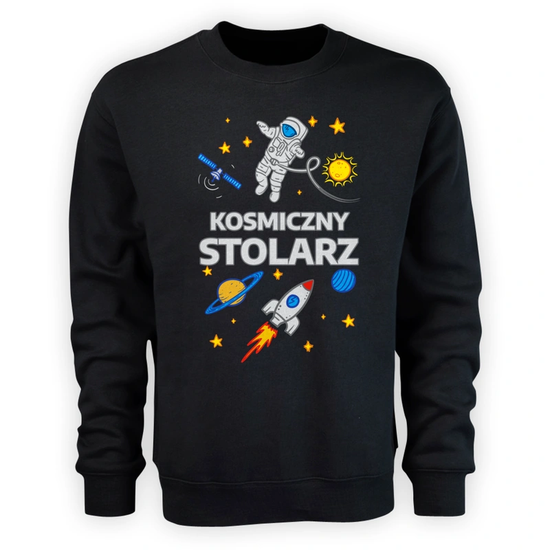 Kosmiczny Stolarz - Męska Bluza Czarna