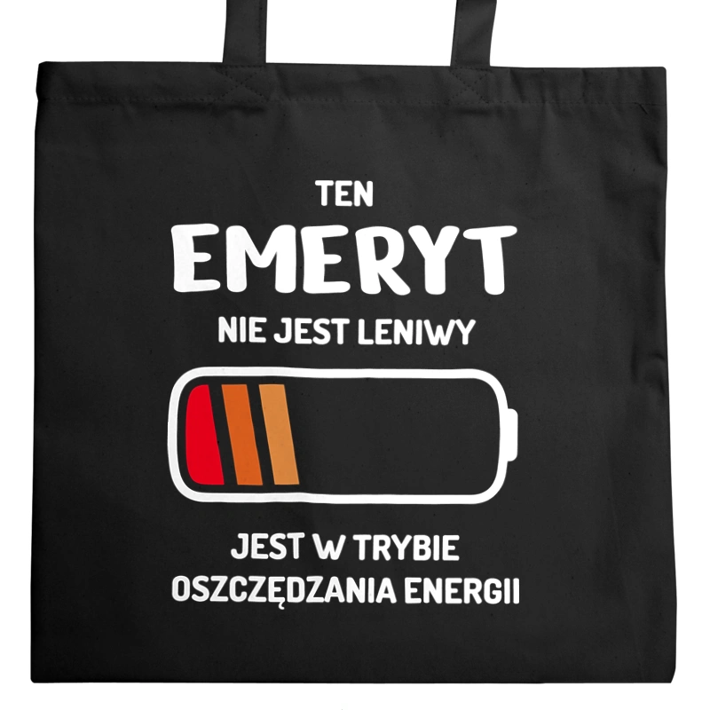 Nie Leniwy Emeryt - Torba Na Zakupy Czarna