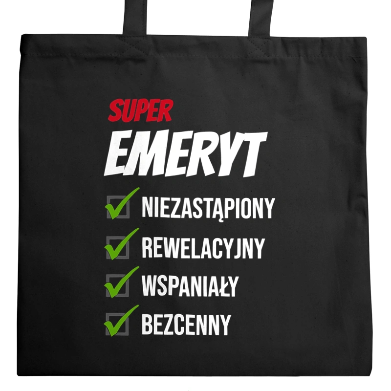 Super Emeryt Niezastąpiony - Torba Na Zakupy Czarna