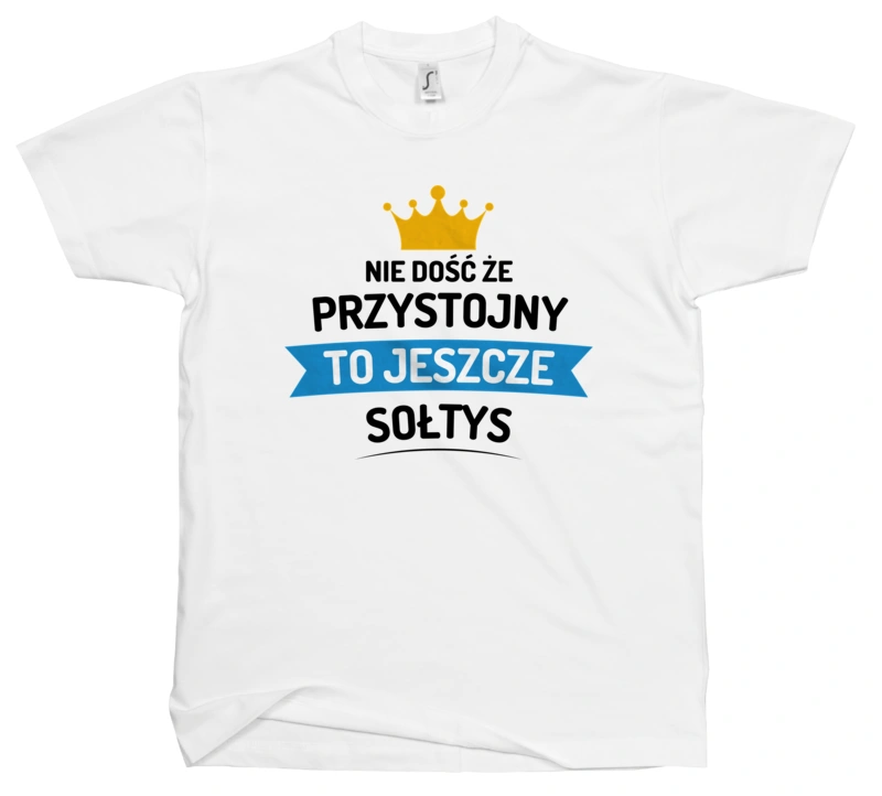 Przystojny Sołtys - Męska Koszulka Biała