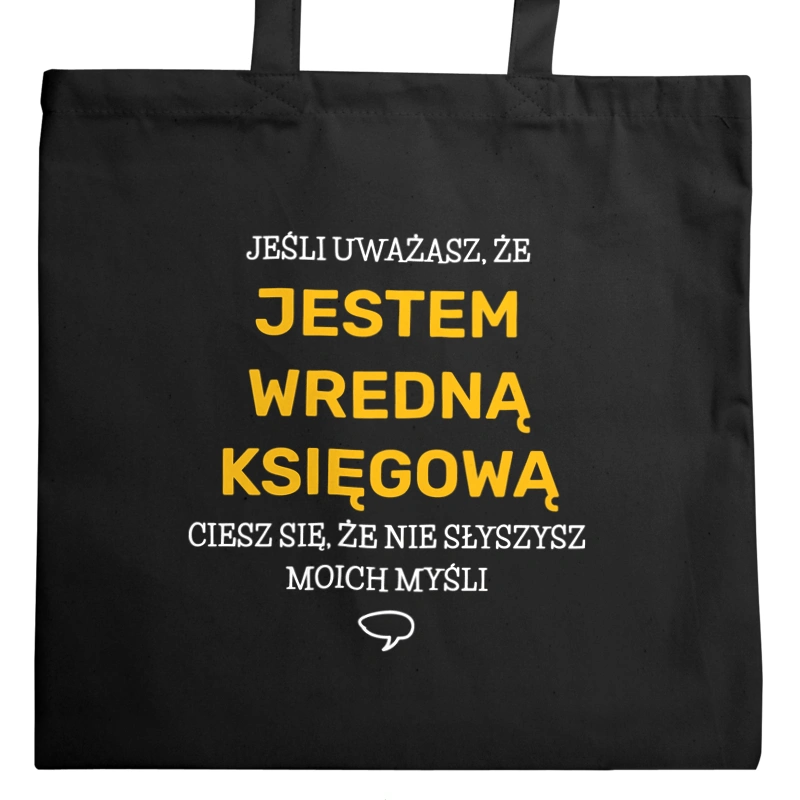 Wredna Księgowa - Torba Na Zakupy Czarna