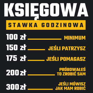 stawka godzinowa księgowa - Damska Koszulka Czarna