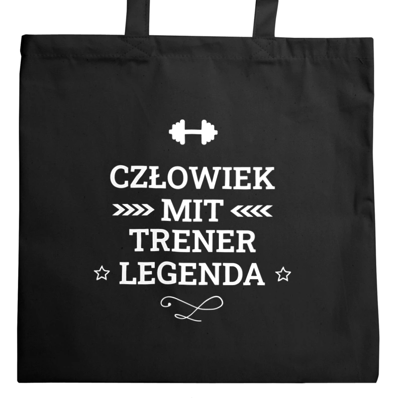 Trener Mit Legenda Człowiek - Torba Na Zakupy Czarna