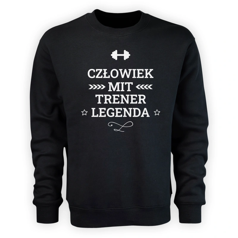 Trener Mit Legenda Człowiek - Męska Bluza Czarna