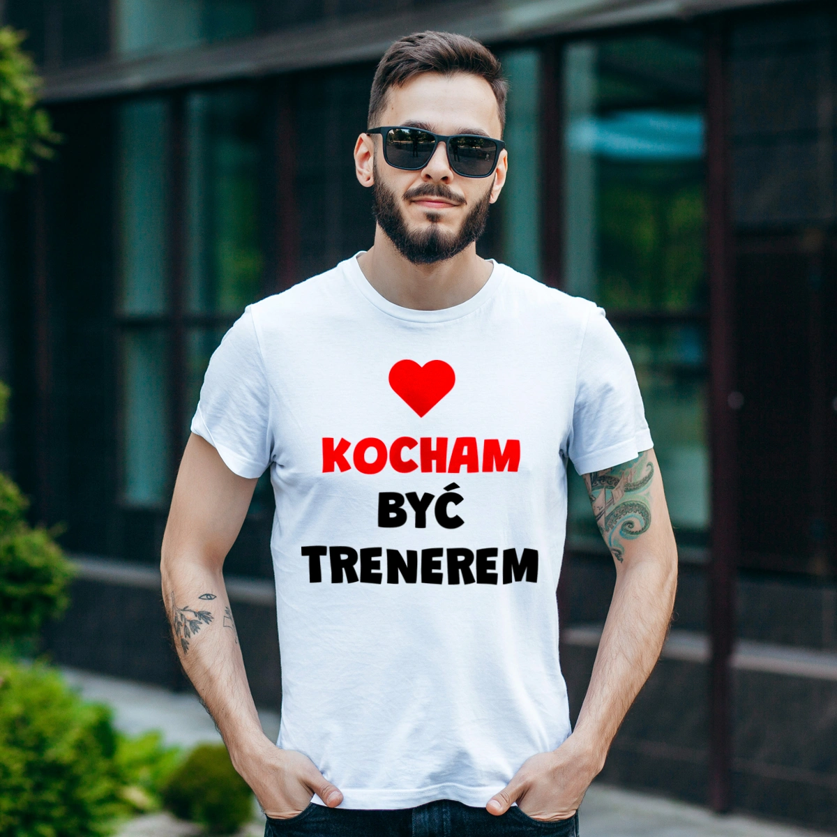 Kocham Być Trenerem - Męska Koszulka Biała