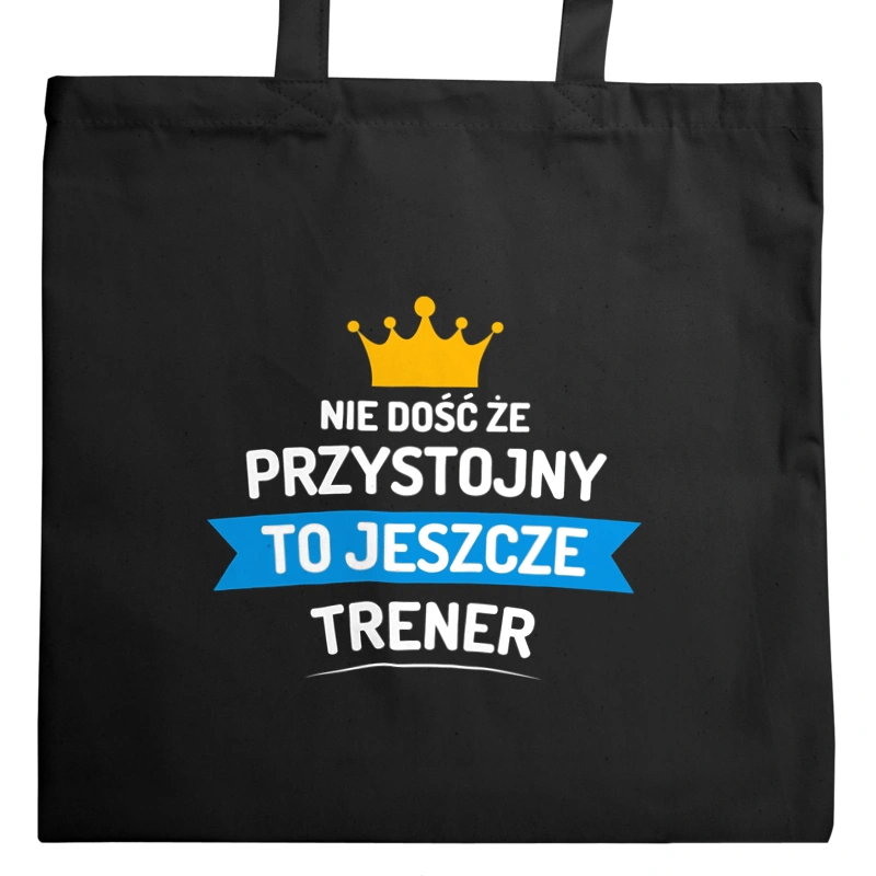 Przystojny Trener - Torba Na Zakupy Czarna