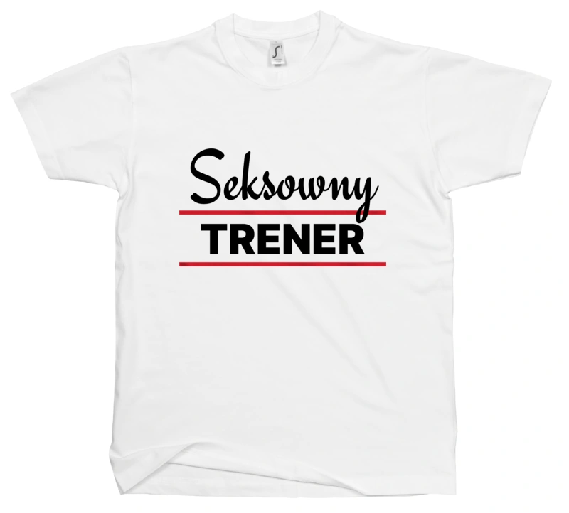 Seksowny Trener - Męska Koszulka Biała