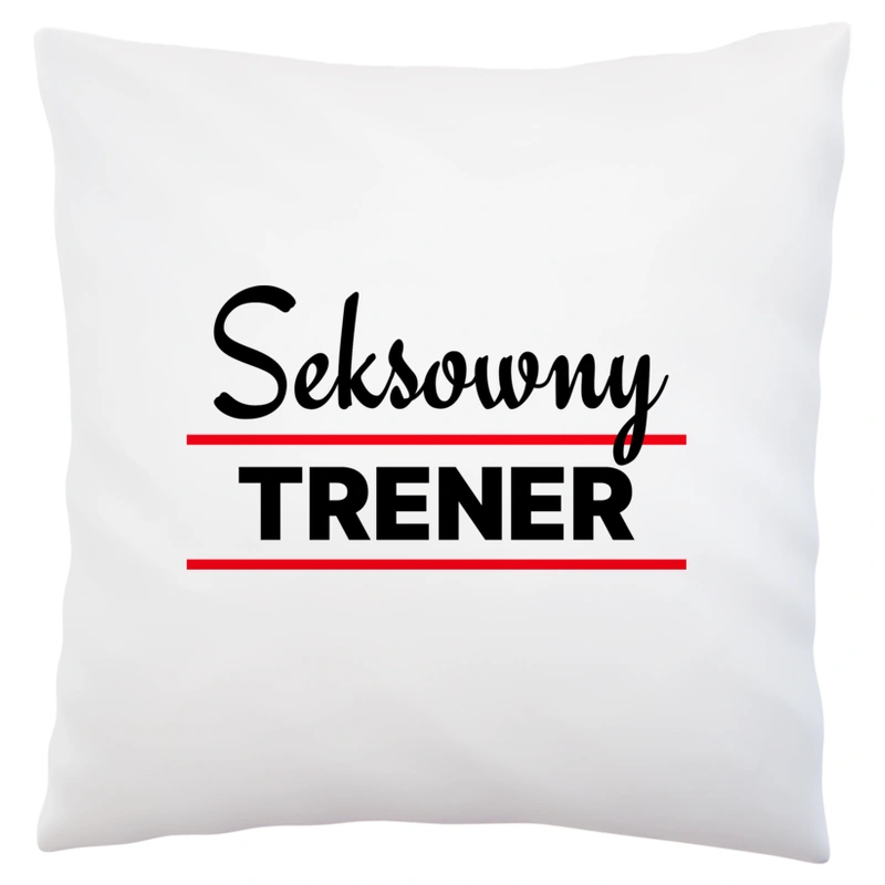 Seksowny Trener - Poduszka Biała