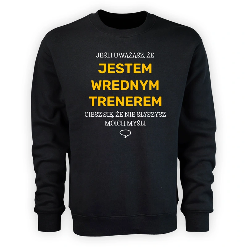 Wredny Trener - Męska Bluza Czarna