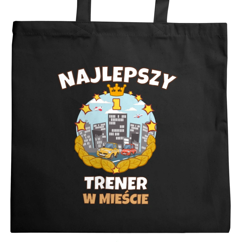 Najlepszy Trener W Mieście - Torba Na Zakupy Czarna