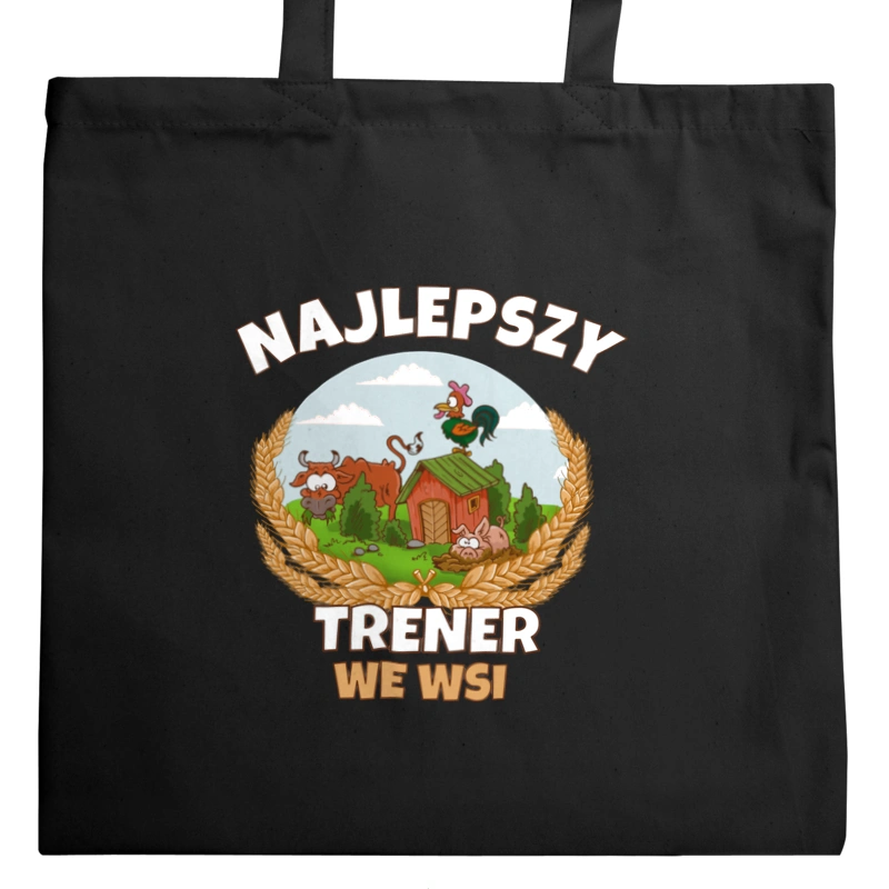 Najlepszy Trener We Wsi - Torba Na Zakupy Czarna