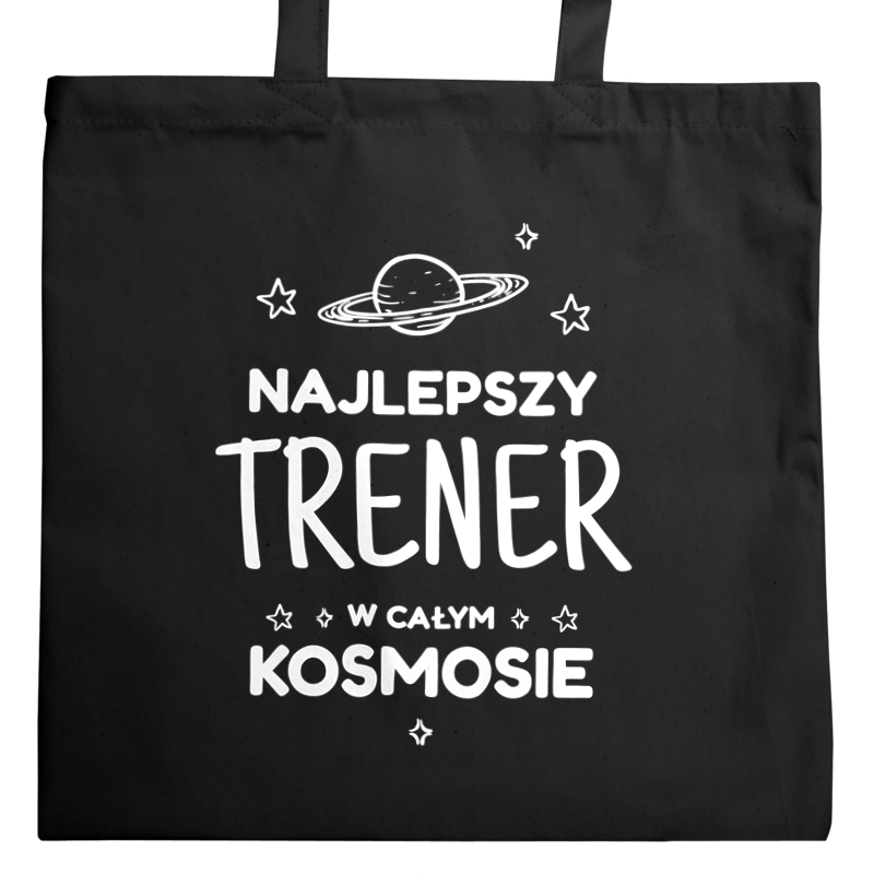 Najlepszy Trener W Kosmosie - Torba Na Zakupy Czarna