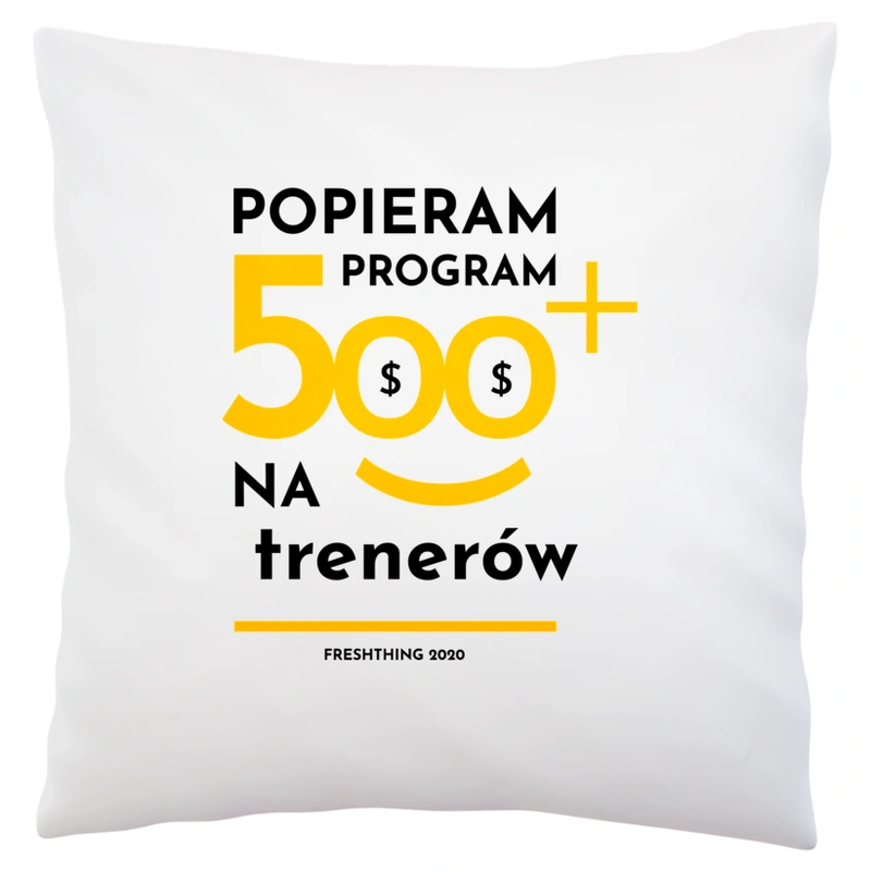 Program 500 Plus Na Trenerów - Poduszka Biała