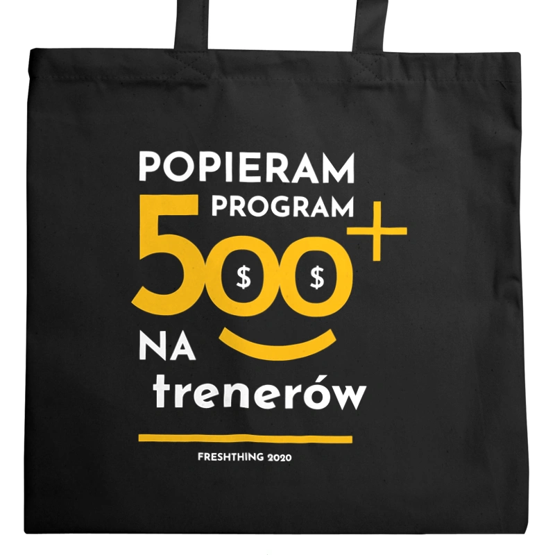 Program 500 Plus Na Trenerów - Torba Na Zakupy Czarna