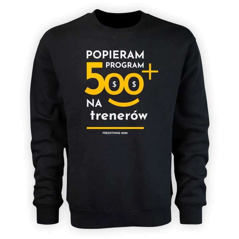 Program 500 Plus Na Trenerów - Męska Bluza Czarna