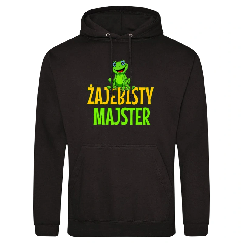 Żajebisty Majster - Męska Bluza z kapturem Czarna