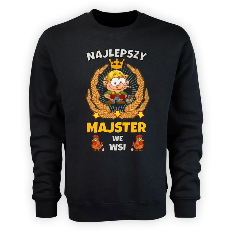 Najlepszy Majster We Wsi - Męska Bluza Czarna