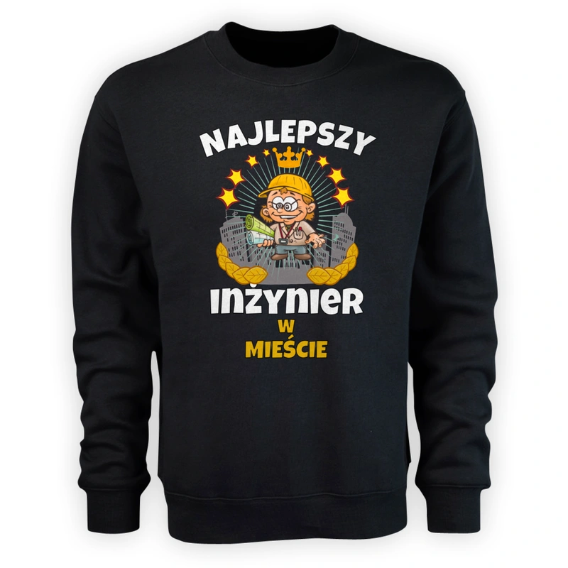 Najlepszy Inżynier W Mieście - Męska Bluza Czarna