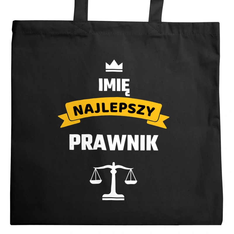 Najlepszy Prawnik - Twoje Imię - Torba Na Zakupy Czarna