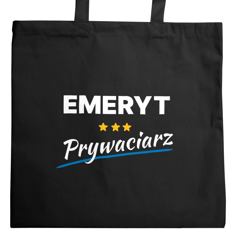 Emeryt Prywaciarz - Torba Na Zakupy Czarna