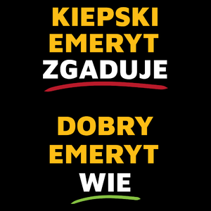 Dobry Emeryt Wie A Nie Zgaduje - Torba Na Zakupy Czarna