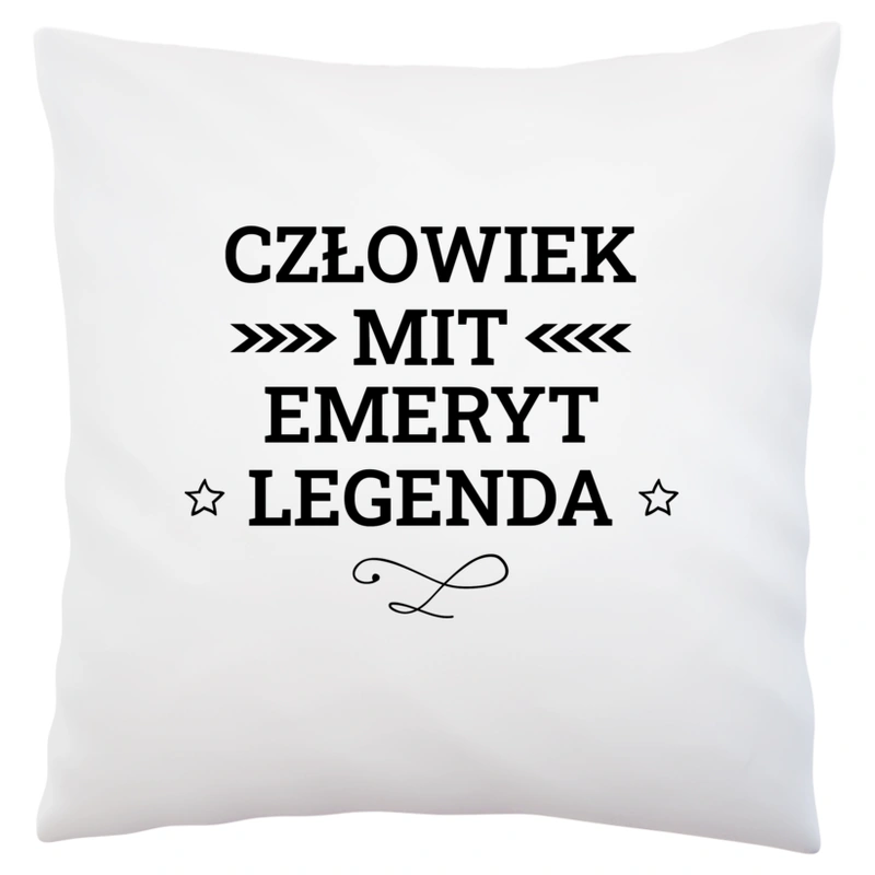 Emeryt Mit Legenda Człowiek - Poduszka Biała