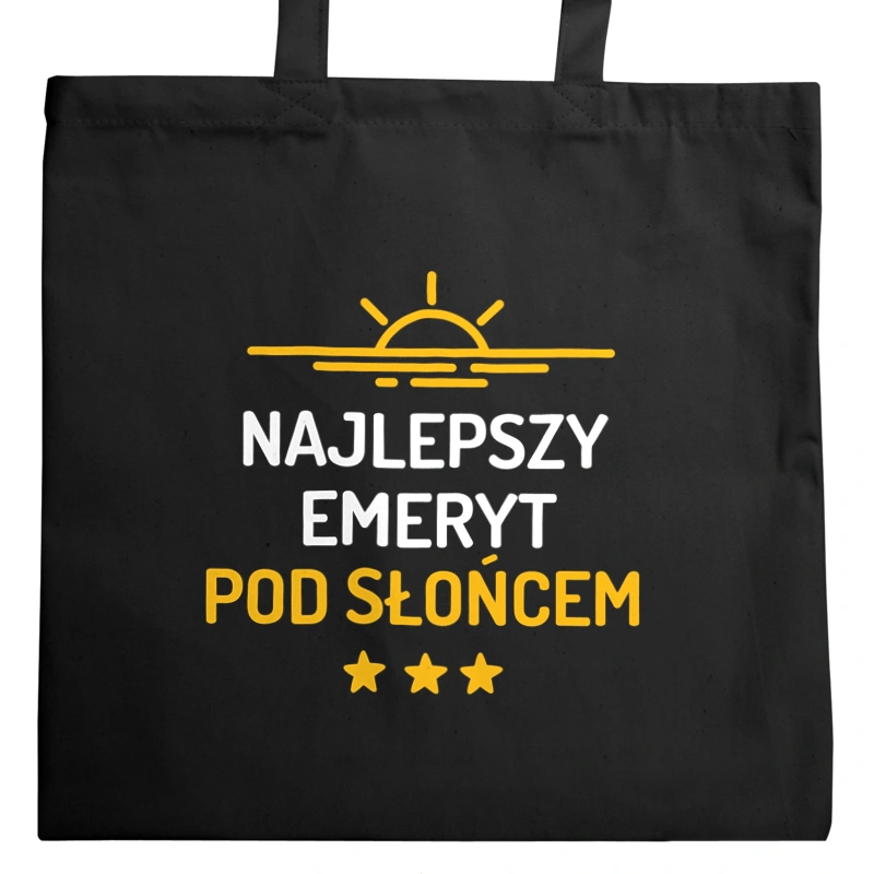 Najlepszy Emeryt Pod Słońcem - Torba Na Zakupy Czarna