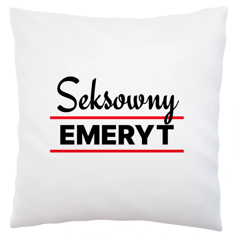 Seksowny Emeryt - Poduszka Biała