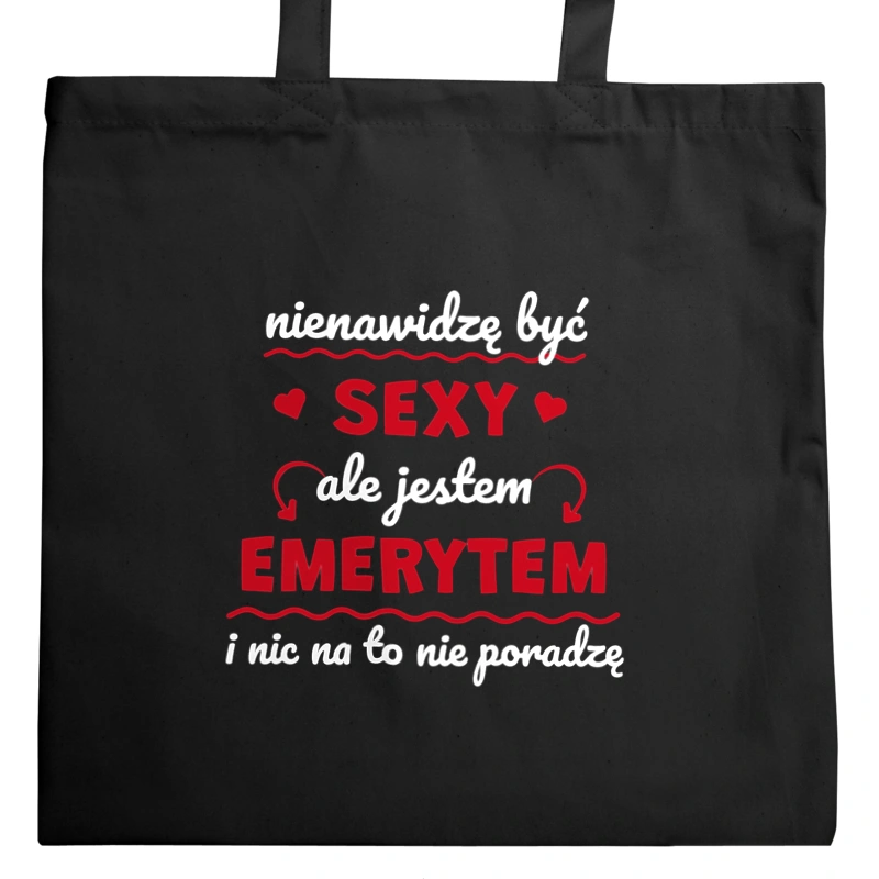 Sexy Emeryt - Torba Na Zakupy Czarna