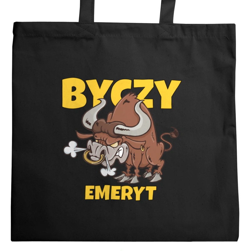 Byczy Emeryt - Torba Na Zakupy Czarna