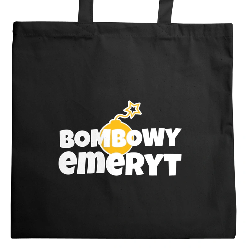 Bombowy Emeryt - Torba Na Zakupy Czarna