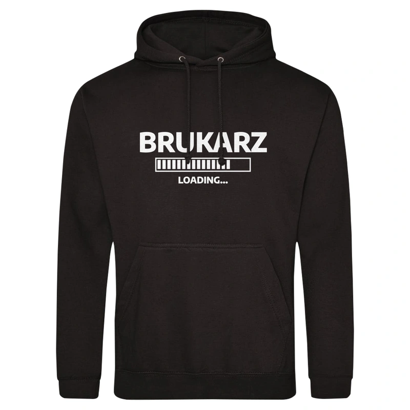 Brukarz Loading - Męska Bluza z kapturem Czarna