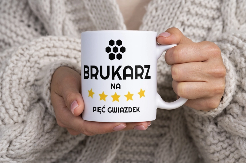 Brukarz Na 5 Gwiazdek - Kubek Biały