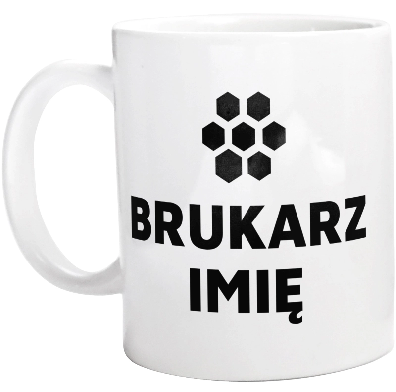 Napis Brukarz - Kubek Biały