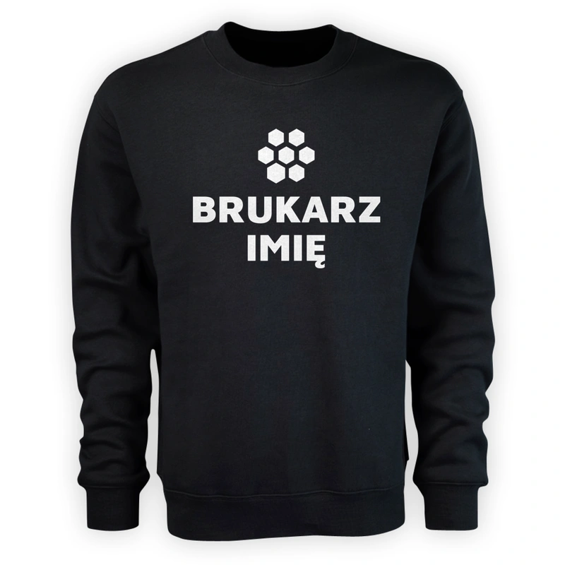 Napis Brukarz - Męska Bluza Czarna