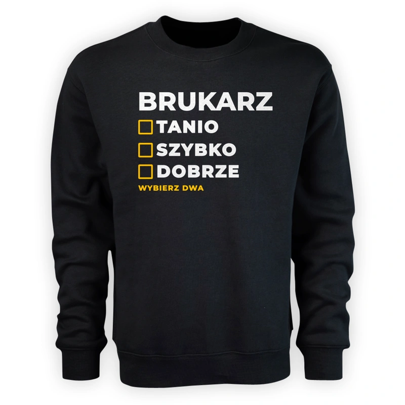 Szybko Tanio Dobrze Brukarz - Męska Bluza Czarna