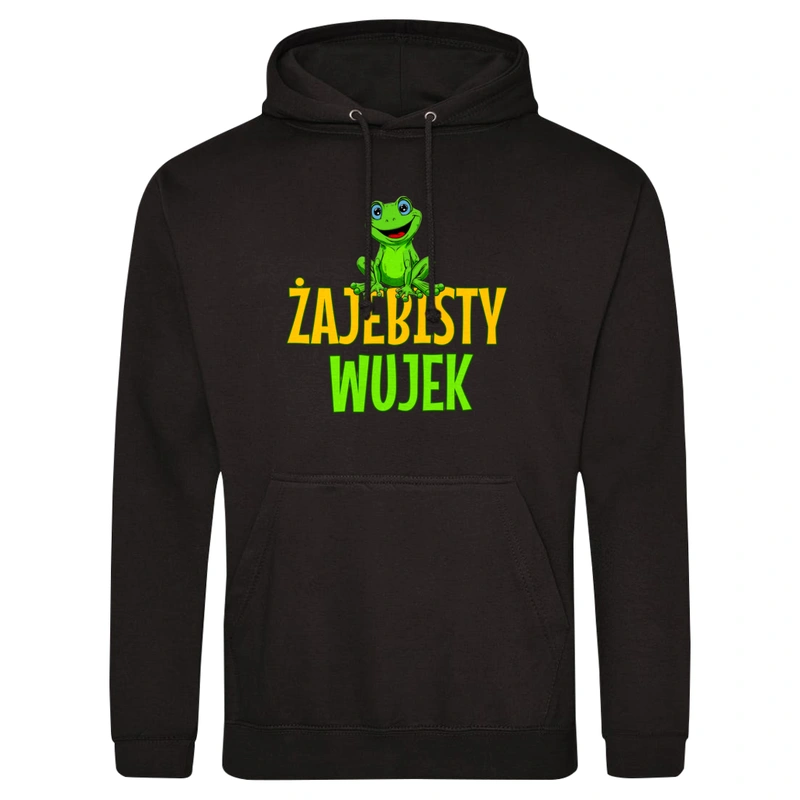 Żajebisty Wujek - Męska Bluza z kapturem Czarna