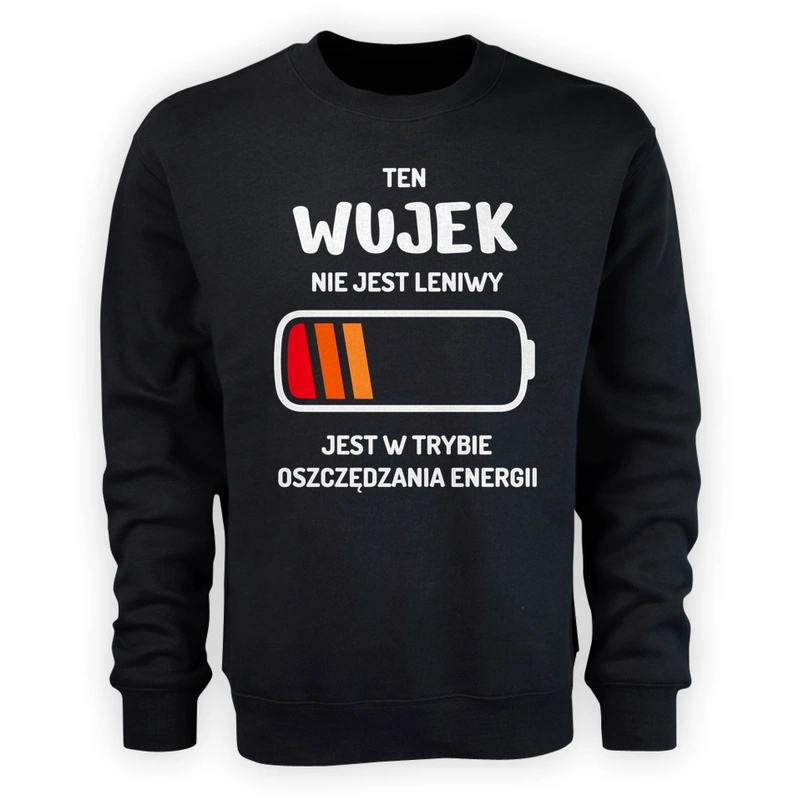 Nie Leniwy Wujek - Męska Bluza Czarna