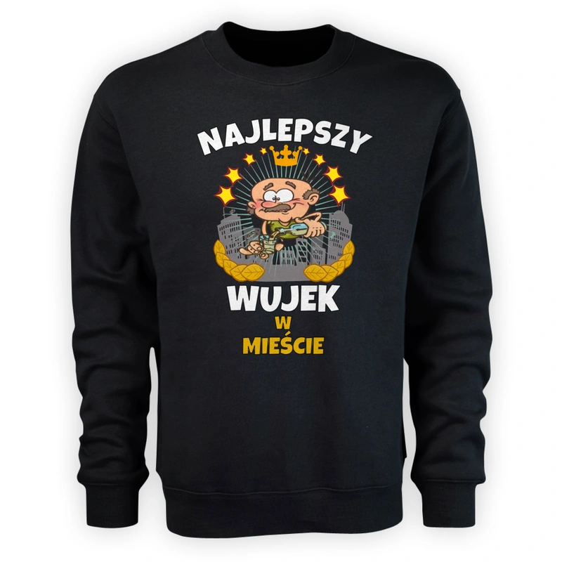 Najlepszy Wujek W Mieście - Męska Bluza Czarna