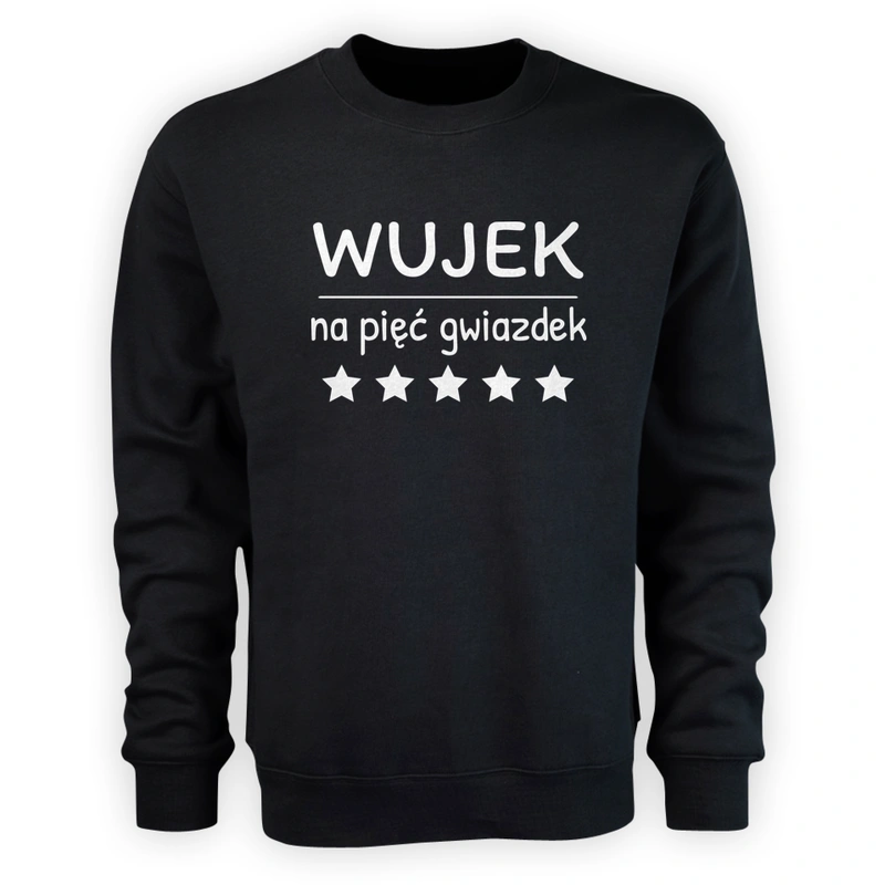 Wujek Na 5 Gwiazdek - Męska Bluza Czarna