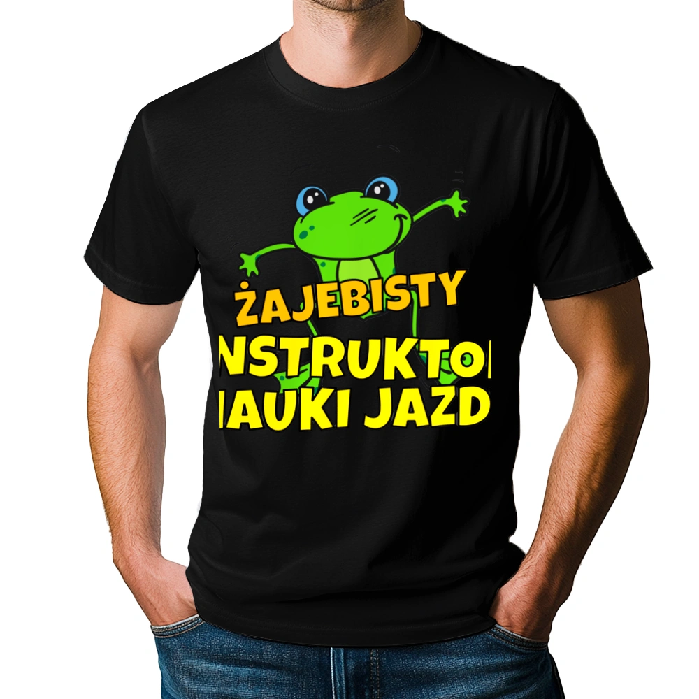 żajebisty instruktor nauki jazdy - Męska Koszulka Czarna